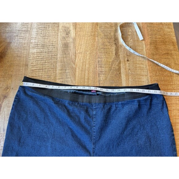 Jessica London Women's Pull On Straight Leg Jeans High Rise Elastic Waist Sz 30 - Picture 6 of 9